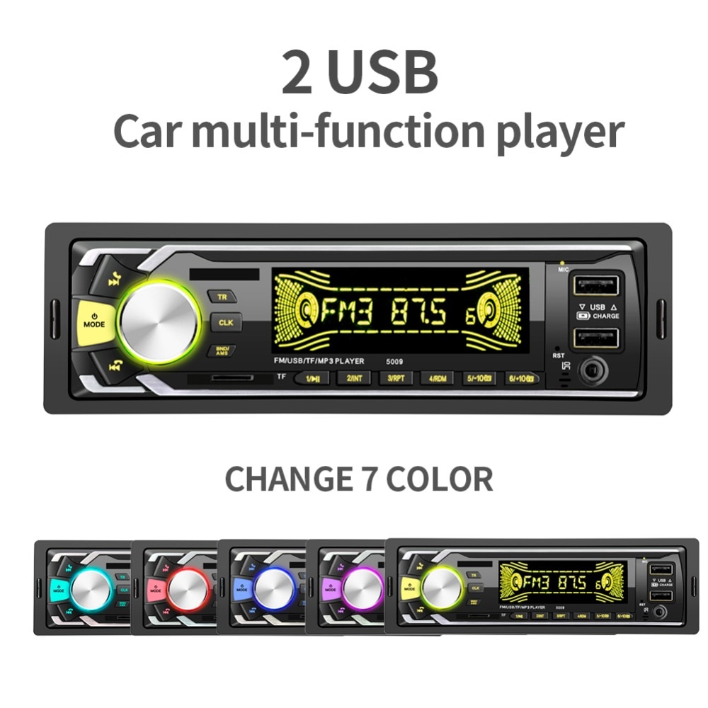 Radio Auto Autoradio 1 Din Bluetooth SD MP3 Speler Coche Radio Estereo Poste Para Auto Audio Stereo Carro 2 DUBBELE USB