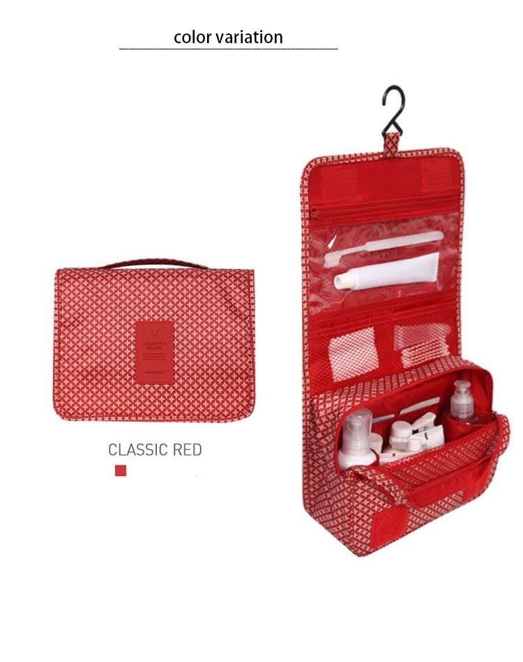 organ paragraph Make up bag Hanging Cosmetic Bags Waterproof Large Travel Beauty Cosmetic Bag Personal Hygiene: Red star