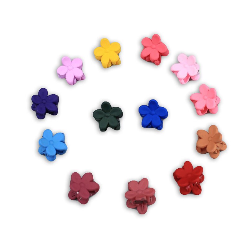 Clip pequeño gancho para el pelo para niña pequeña, 10 Uds., flor de Color caramelo, horquilla, accesorios para el cabello al por mayor