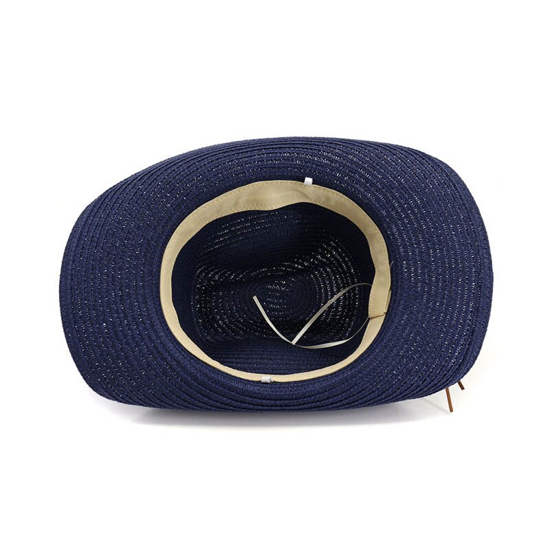 Western cowboy stråhatt etnisk stil håndlagde vevde cowboyhatter for kvinne mann dusk sommer western sombrero solhatt solskjerm