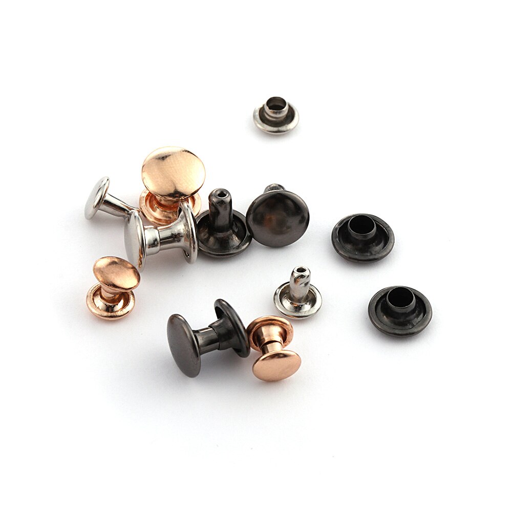 50PCS Spikes Studs Double-Sided Screw Rivets Spike for Shoes Belt Bag Crafts DIY Sewing Garment Bracelet Leathercraft Accessory