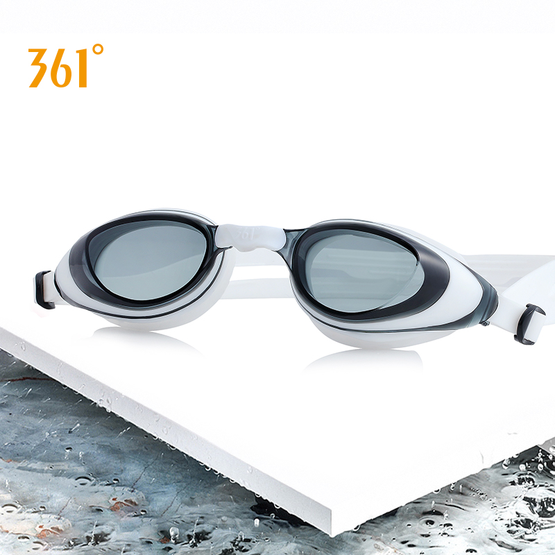 Gafas de natación para adultos y jóvenes, lentes transparentes antiniebla para entrenamiento en la piscina, impermeables, de silicona, 361: SLY196042-10 white