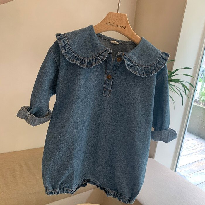 Appena nato A Manica Lunga corpo E Tutine 2020 di Autunno Del bambino Della Ragazza del Ragazzo Del denim Tuta Tuta vestito impostato Vestiti Del bambino