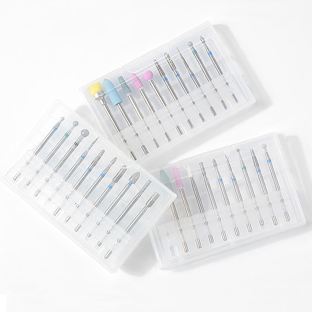 Nail Boor Heads Slijpen Set Draaien Frees Manicure Pedicure Draagbare Gereedschap Voor Exfoliërende Slijpen Polijsten Nailbits