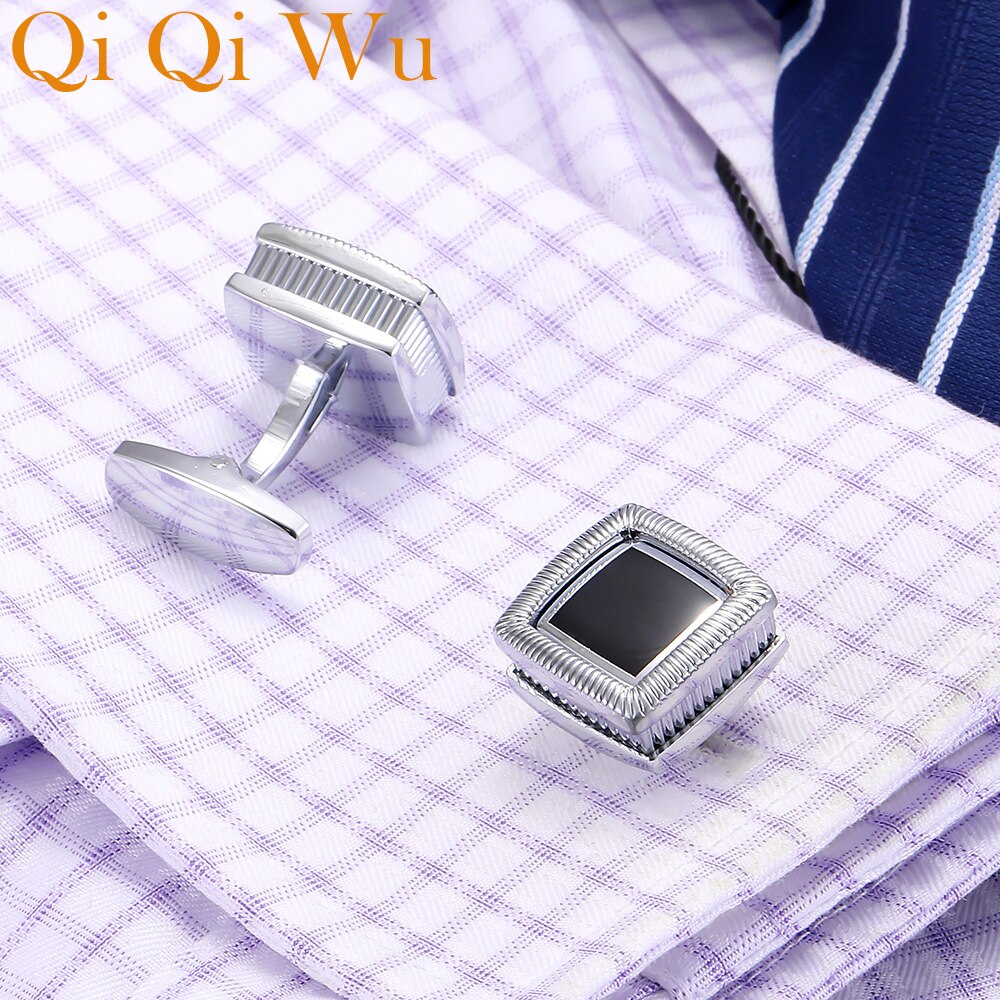 Gemelos para camisa de traje para hombre, gemelos para camisa de traje negro con botones de enlaces, para negocios y bodas, de joyería