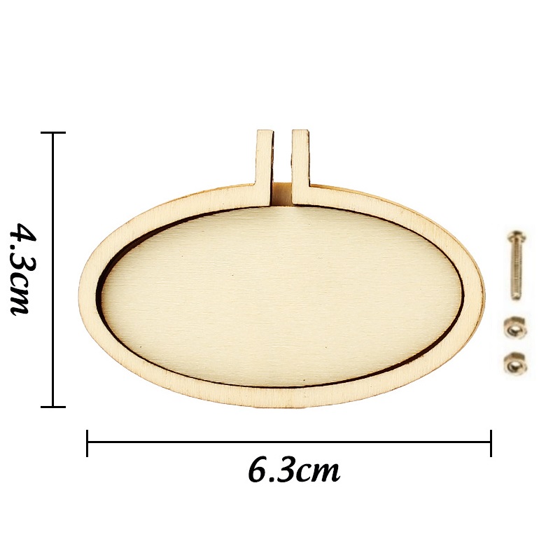 10 pezzi mini cerchio da ricamo anello in legno ciondolo rotondo misto kit telaio punto croce per gioielli portachiavi artigianato accessori per cucire: Arancione