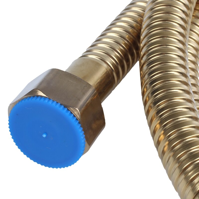 1.5m Gold Shower Head Hose Long Flexible Stainless Steel Bathroom Water Tube