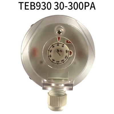 TEB 930 Luchtverschildrukschakelaar Aanpassingsbereik 20-200PA / 30-300PA / 50-500PA /200-1000PA / 500-2500PA: Rood