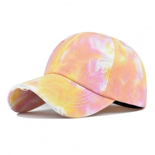 Hats Tie-Dye Style Ventilate Cotton Candy Color Baseball Cap for: Style 4