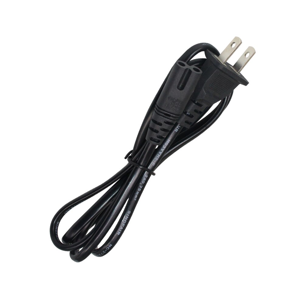 4ft AC Wall 2-Prong US-Standard Plug Power Cord for Samsung LG Asus Sony TCL 55" 58" 65" LED TV, Monitor, Printer, Laptops