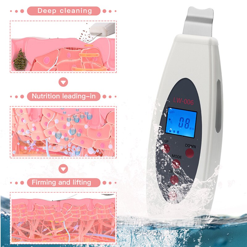 Ultralyd peeling maskine til at fjerne cutin og hudorme pore dybderensende instrument ultralyd peeling kniv skønhedsinstrument