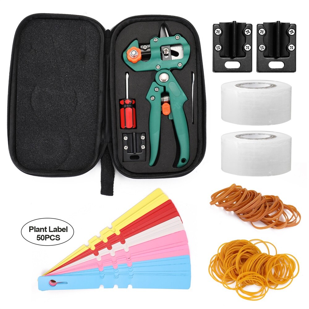 Outils de bonsaï pour arbres fruitiers, sécateur de jardin , Kit d'outils de coupe, de greffage de jardin domestique: green
