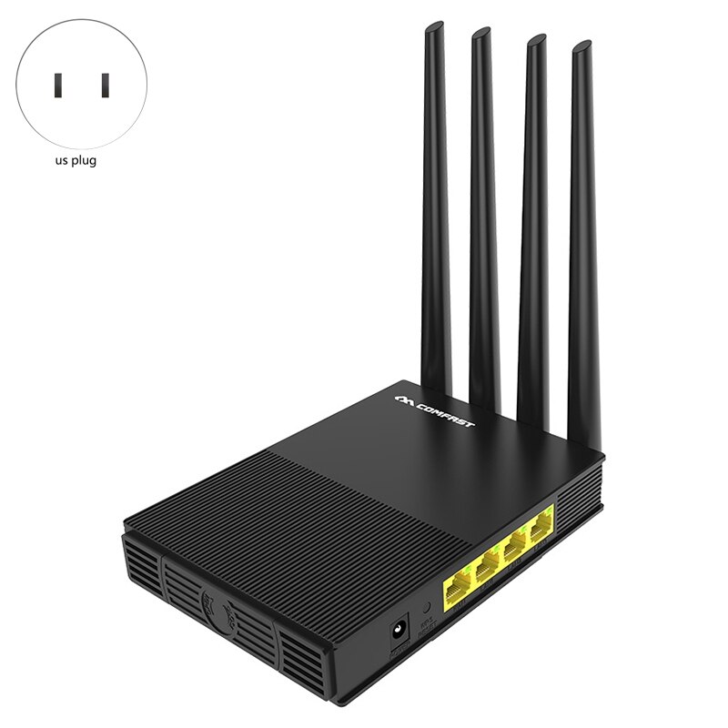 Wifi Router Long Range Gigabit Dual-Band AC1200 Wireless Router 5.8Ghz with 4X5DBi High Gain Extender Coverage US Plug