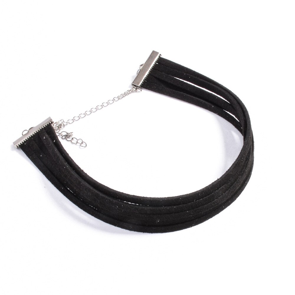 Fluwelen Choker Ketting 5 lagen Goth Gothic Handgemaakte Lint Kraag Kettingen Retro Sieraden