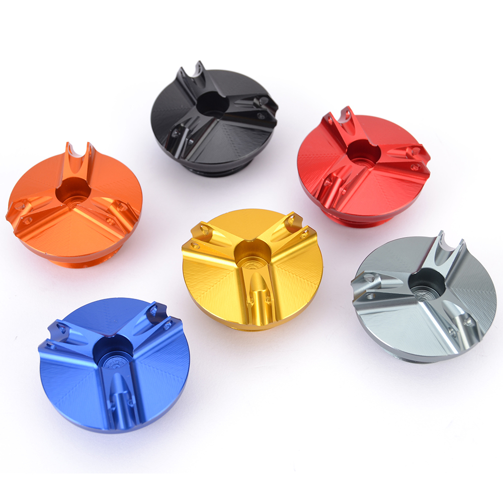 Tapa de filtro de aceite de motor, tapa de tornillo de perno de tapón de drenaje, accesorios de motocicleta para Yamaha YZF R1 R3 R6 XT660Z XT1200Z SUPER TENERE