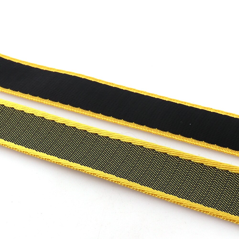 25mm Yellow Black Webbing With Letter Pattern Ribbon Polyester Cotton Canvas Webbing Belt Strap Garments Ribbon DIY Accessories