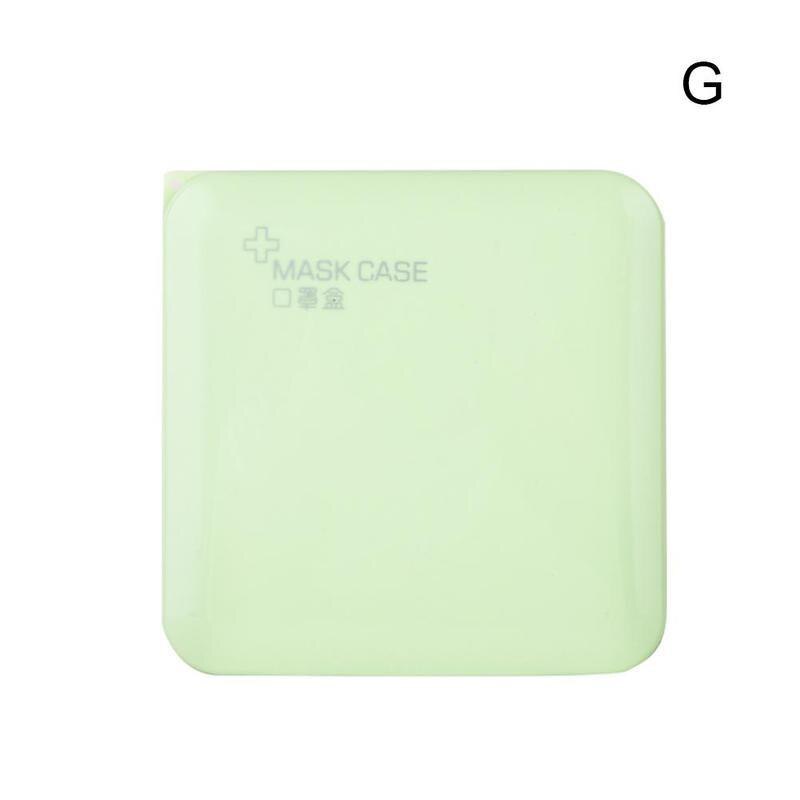 1pc boîtes magasin masques jetable masque boîte de rangement Portable Pp joint médecine boîte anti-poussière boîte de rangement pour stocker masques boîte de support: Green
