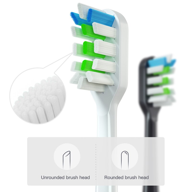 SOOCAS X3/X3U/X5 – têtes de brosse à dents pièces/ensemble, remplacement de têtes de buse de brosse à dents électrique, tête de brosse intelligente