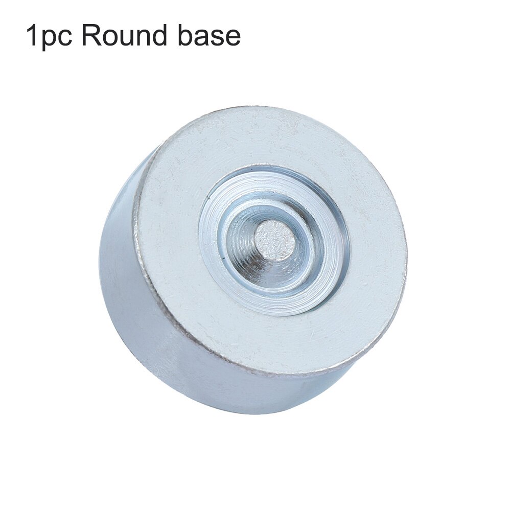 1/11pcs Metal DIY Leather Craft Tool Set Die Hole Punch Snap Fasteners Press Studs Rivet Setter Base Kit Leather craft: 1pc Round base