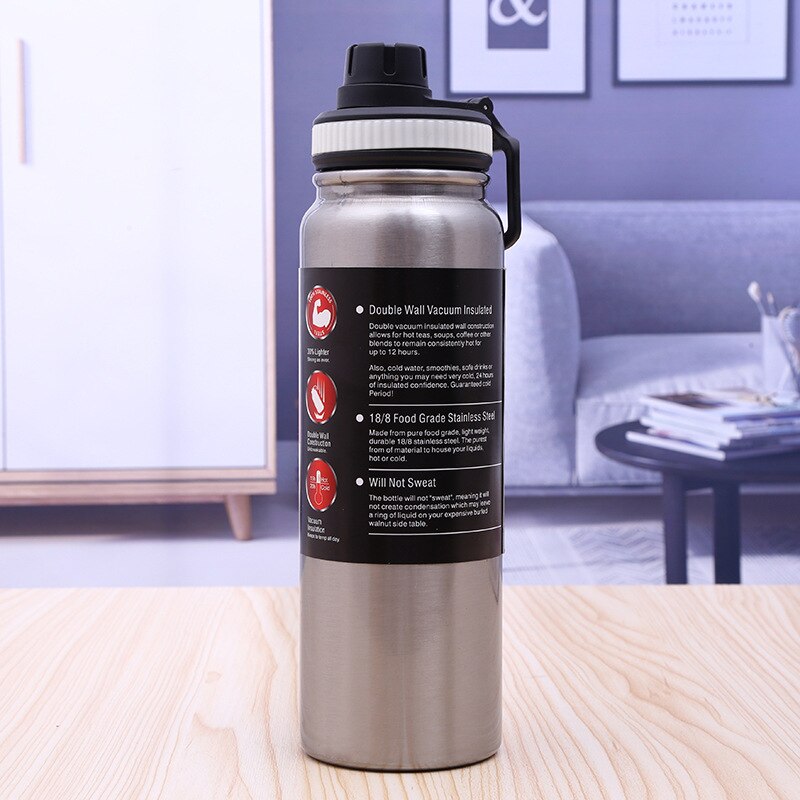 Termo de acero inoxidable con filtro para té y café tazón taza, botella de agua para niñas, frasco de vacío, Taza de Viaje, botella deportiva, 600/800ml