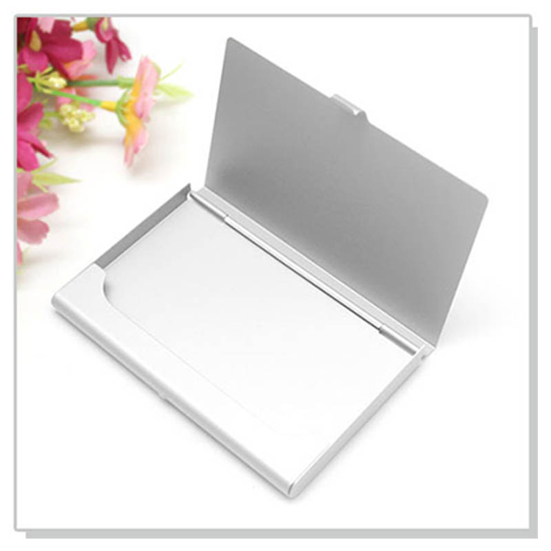 Tarjetero portátil de aleación de aluminio para mujer, Cartera de Metal, tarjetero, monedero, funda de Metal, 1 ud.