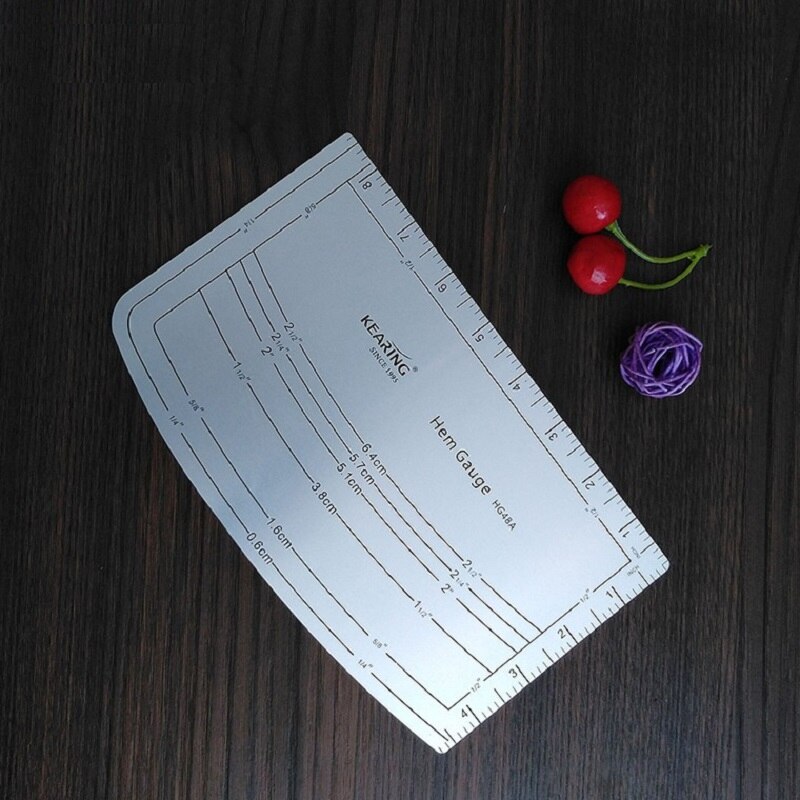 8" Tailor Measure Ruler 22cm Metal Sewing Ruler Clothing Patchwork Template HG48A