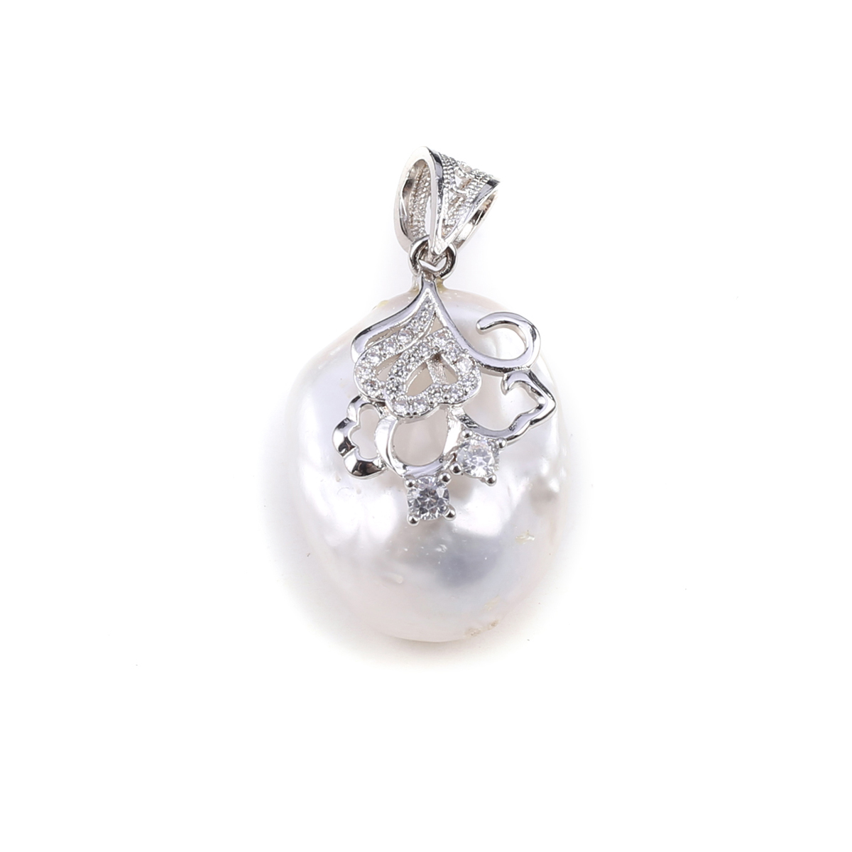 Pendentif en Perle Blanche Baroque d'Eau Douce Naturelle, Bijoux de 30x20mm, Collier de Bricolage, Boucles d'Oreilles, Accessoires, pour Femme: Couleur jaune clair