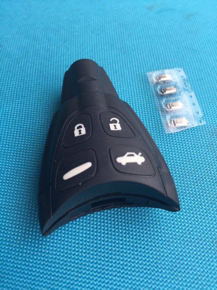 1Pcs Of Replacement Key Shell For SAAB 93 95 9-3 9-5 4 Button Car Remote Rubber FOB Case+ 4Pcs Micro Switches Accessories