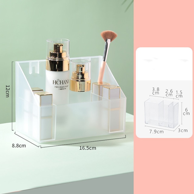 Wyczyść witryna na kosmetyki robić makijażu stojak na lakier robić paznokci perfumy etui na szminki łazienka Organizer na biurko przechowywanie kosmetyków stojak: C