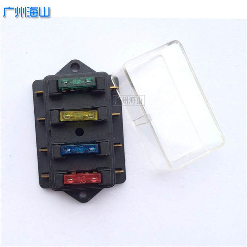 4 Way Blade Fuse Box Holder for Car Boat Marine Trike Car Fuses: Default Title
