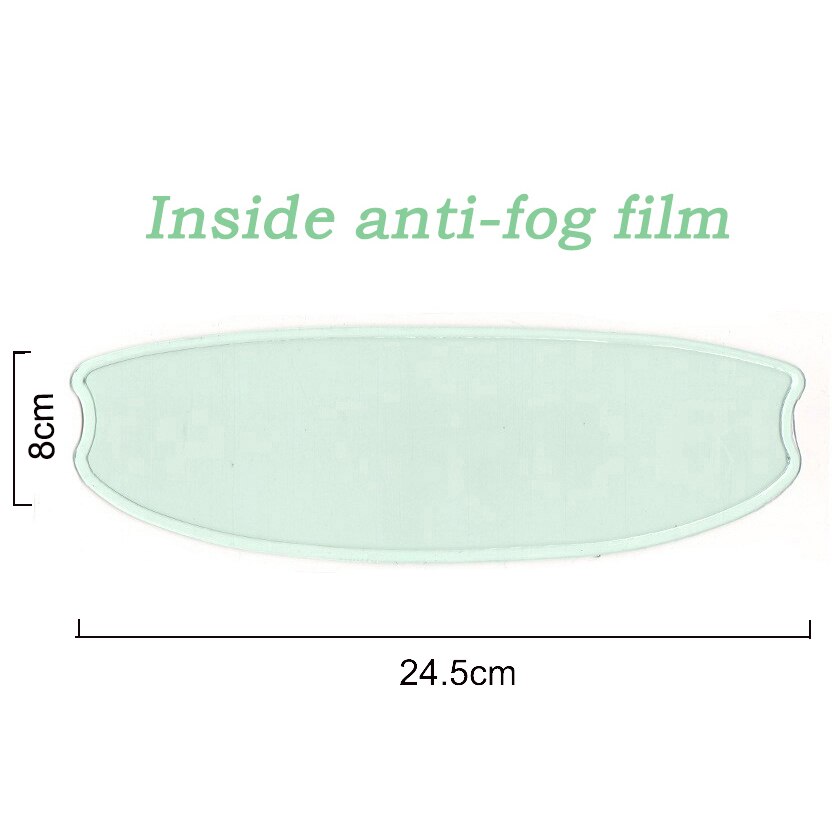 Film autocollant Anti-buée pour casque de moto, 24.5x8.5cm, autocollant intérieur et extérieur, revêtement Nano Durable: anti-fog film 2