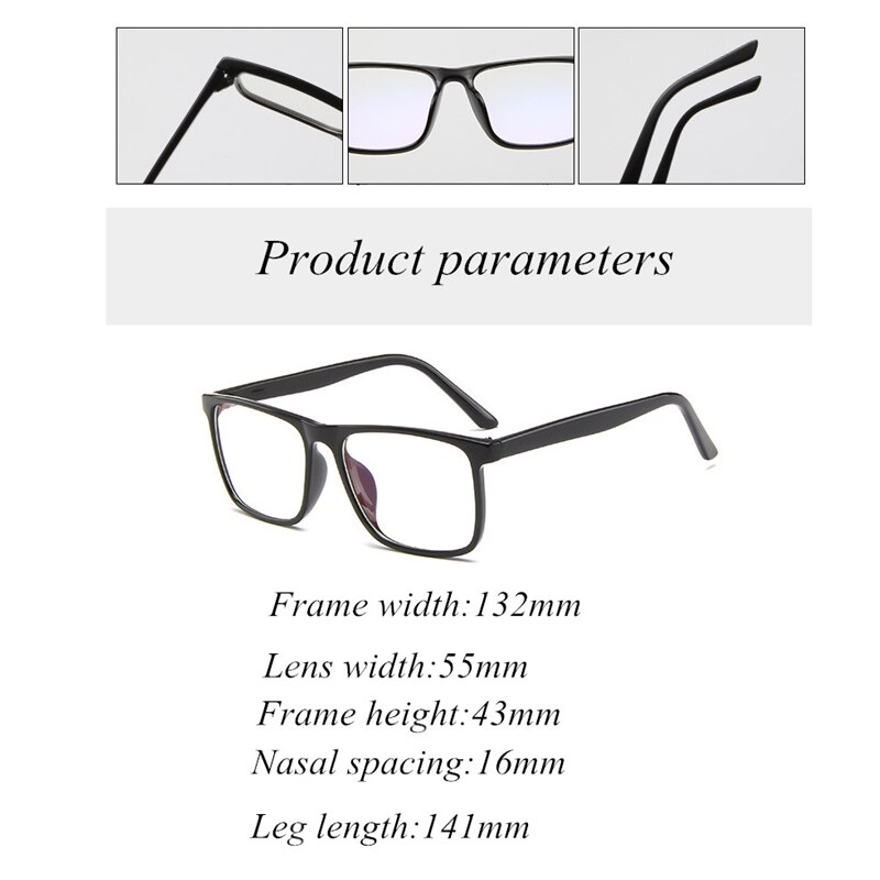 Classic Square optical Eyeglasses Frame woman reading Eyewear Glasses Frame Men Prescription Glasses