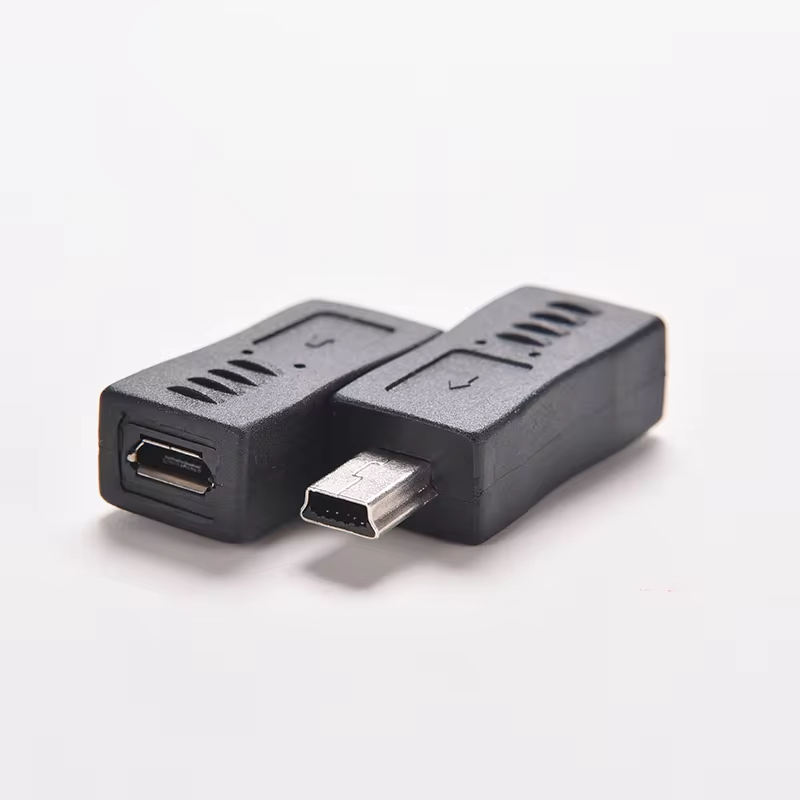 Adaptador Micro USB macho a Mini USB hembra, adaptador convertidor de conector para teléfonos móviles MP3, 1 ud.: Blanco