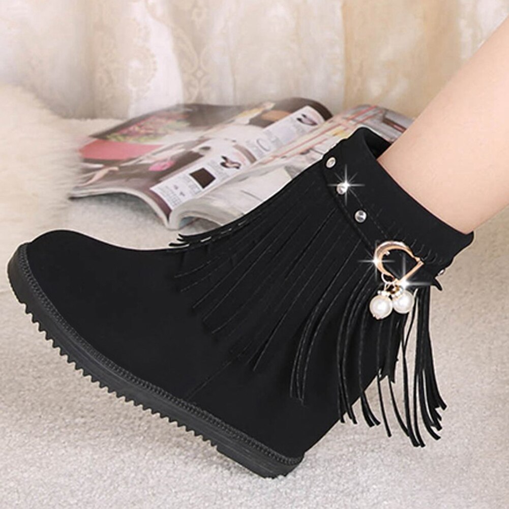 frange perle INS directe chaussures femme chaussons concis Rivet à la gland bottines femme