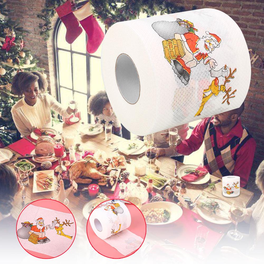 Santa Claus Pattern 10.3*10.3*10cm Xmas Accessories Merry Christmas Paper Personality Supplies Party Living Room Cute