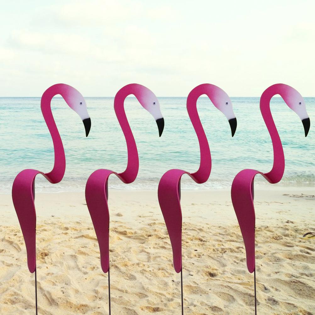 40CM Flamingo White Swirl Bird Garden Decoration A Dynamic Bird That Spin Dancing With The Breeze For Home Garden Decor: 4pcs Hot sale
