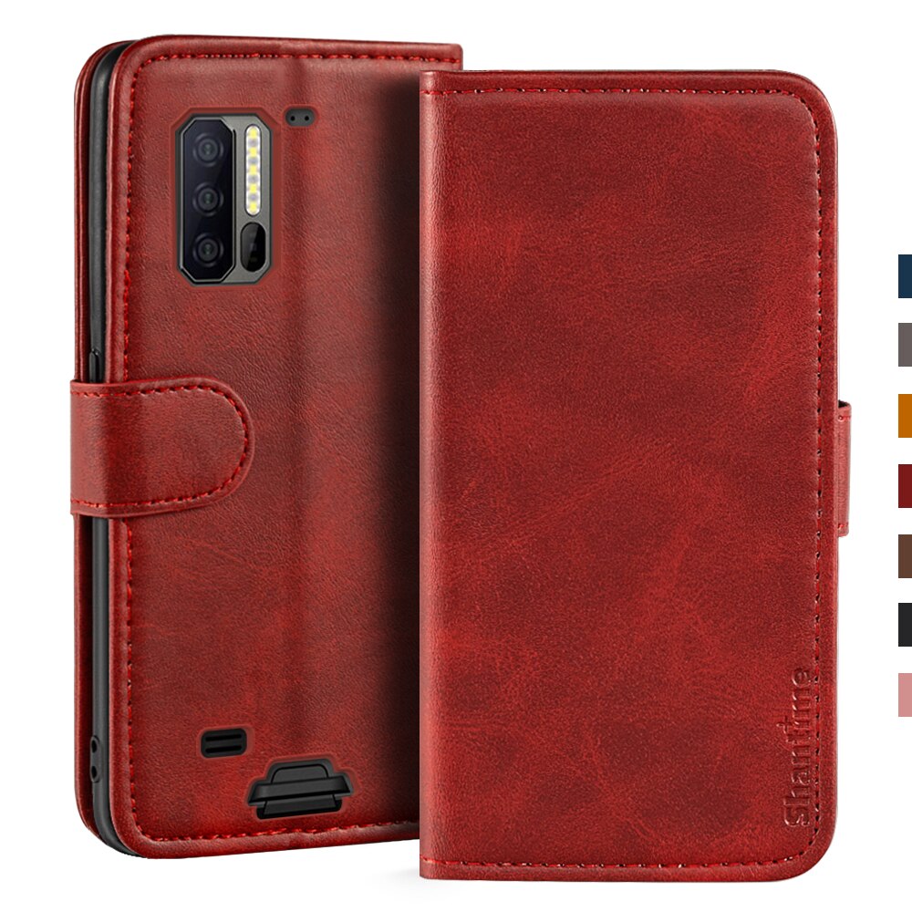 Ulefone-funda magnética de cuero para Ulefone Armor 7, carcasa con soporte para teléfono móvil: Red