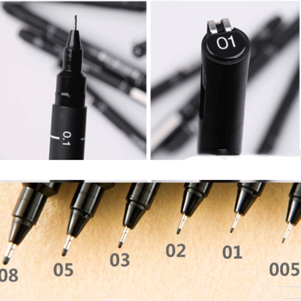 1 Stck Feine Liner Zeichnung Stift 005 01 02 03 05 08 Wasserdichte Anime Comic Stift Nicht Blühende dauerhaft Kunst Marker