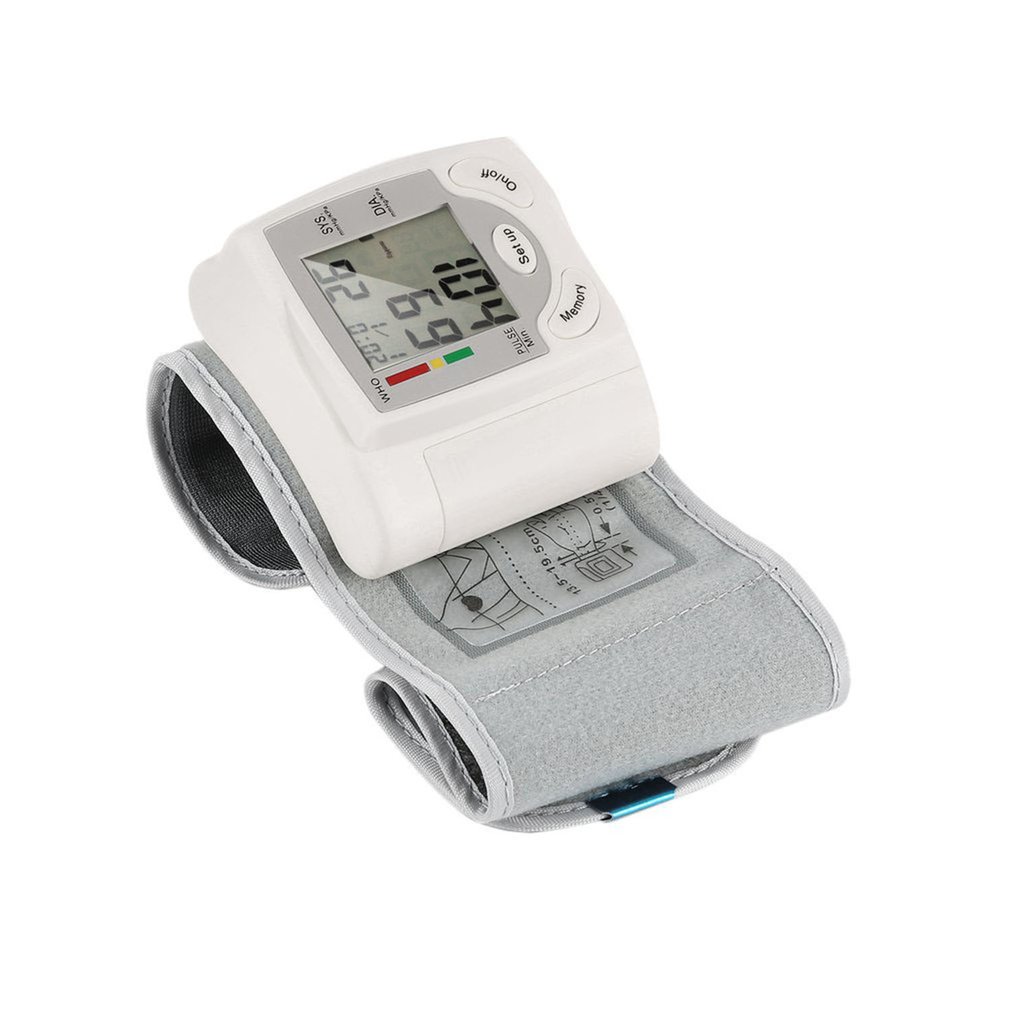 Bloeddrukmeter Automatische Digitale Lcd Display Pols Monitor Heart Beat Rate Pulse Meter Meet Automatische Tonometer