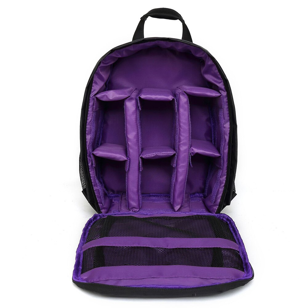 Outdoor Opbergtas Fotografie Voor Digitale Lens Camera Case Alle-Wedstrijd Rugzak Waterdicht Duurzaam Eenvoudige Organizer Accessoires: Purple