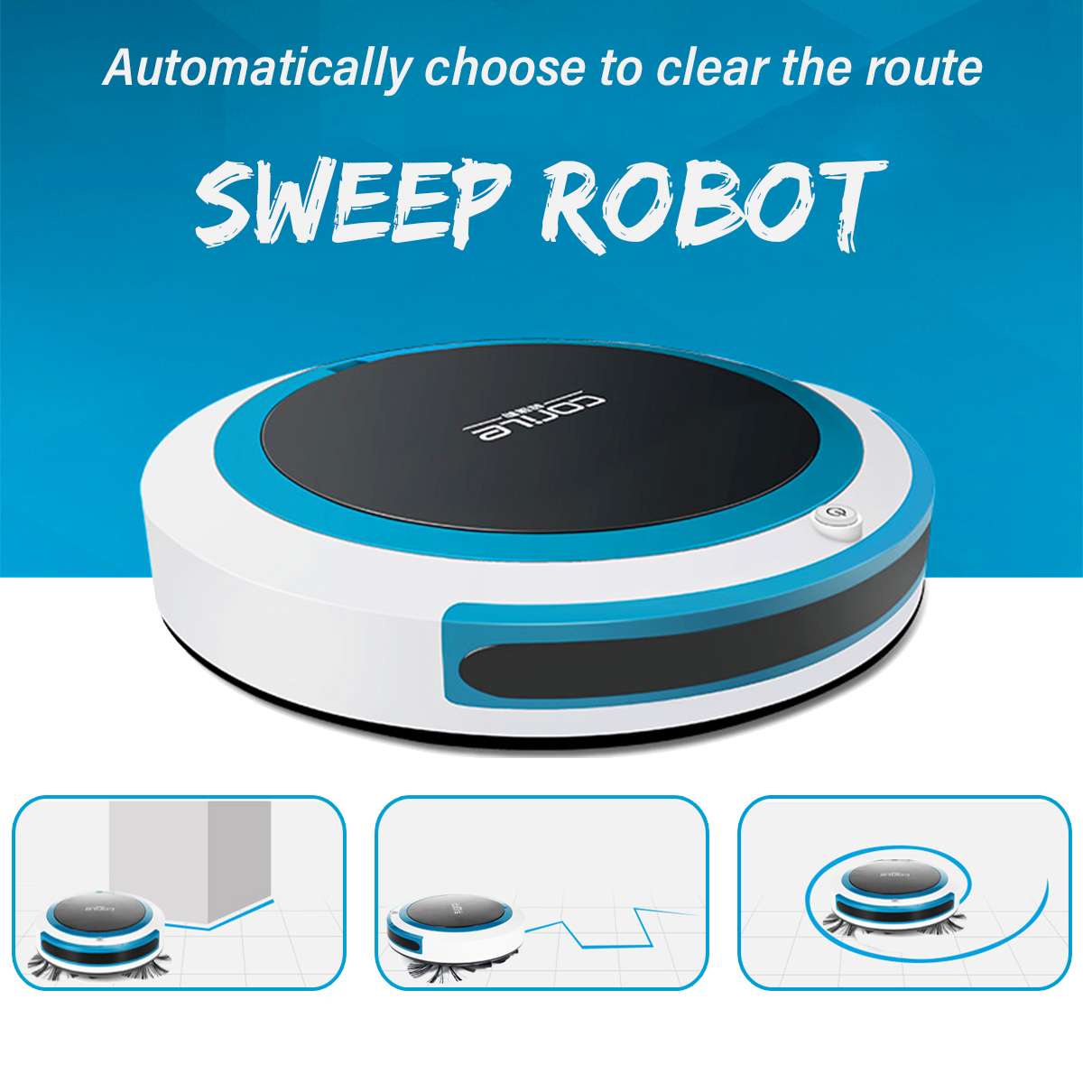 Home Rechargeable Auto Cleaning Robot Smart Sweeping Robot Dirt Dust Hair Automatic Cleaner For Electric Vacuum Cleaners