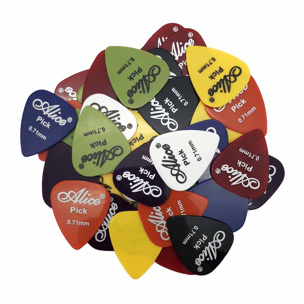 50 stuks Alice Plectrums Akoestische Elektrische Mediator Guitarra Violao Accessoires Dikte 0.58 0.71 0.81 0.96 1.20 1.50 (mm)