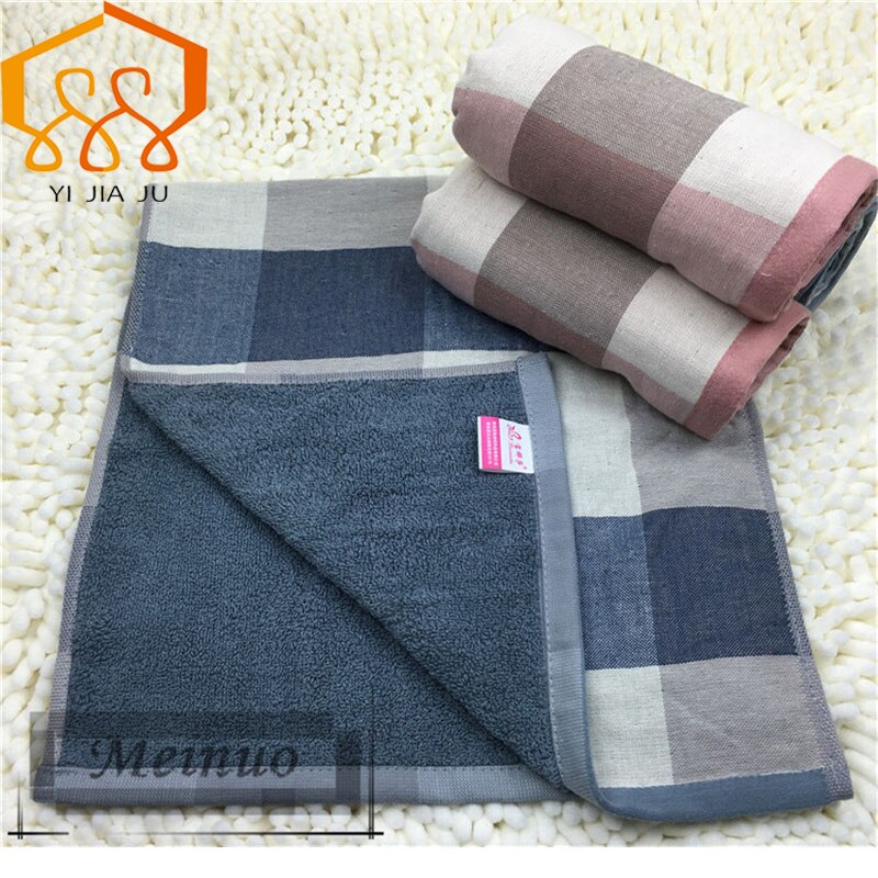 Toalla de playa de algodón 100% para hombre, Toalla de baño a rayas, suave y cómoda, 2 colores, 34cm x 75cm