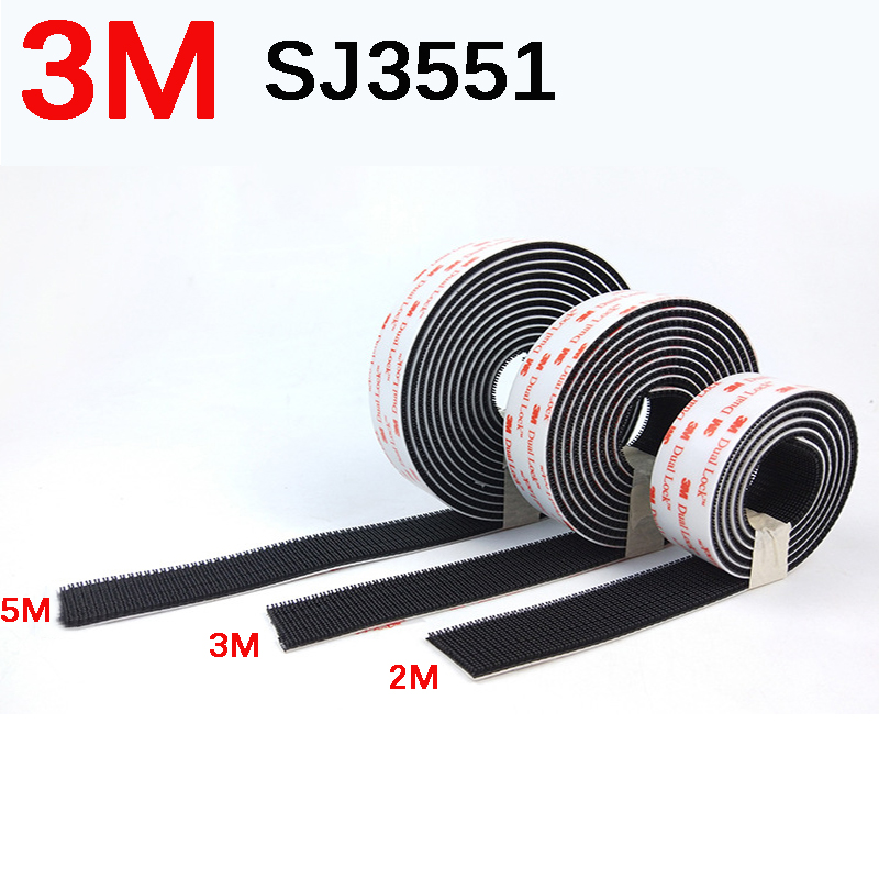 3m 5 metriä kaksoislukko  sj3551 musta sieni tarranauha teippi tarranauha tyyppi 400/25.4mm leveys vapauttamiseen