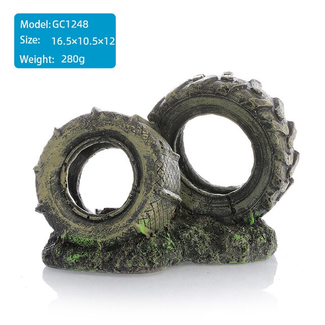 Mini maison rétro en résine, ornements d'aquarium pour Aquarium, bonsaï succulent, décoration d'aménagement paysager: GC1248