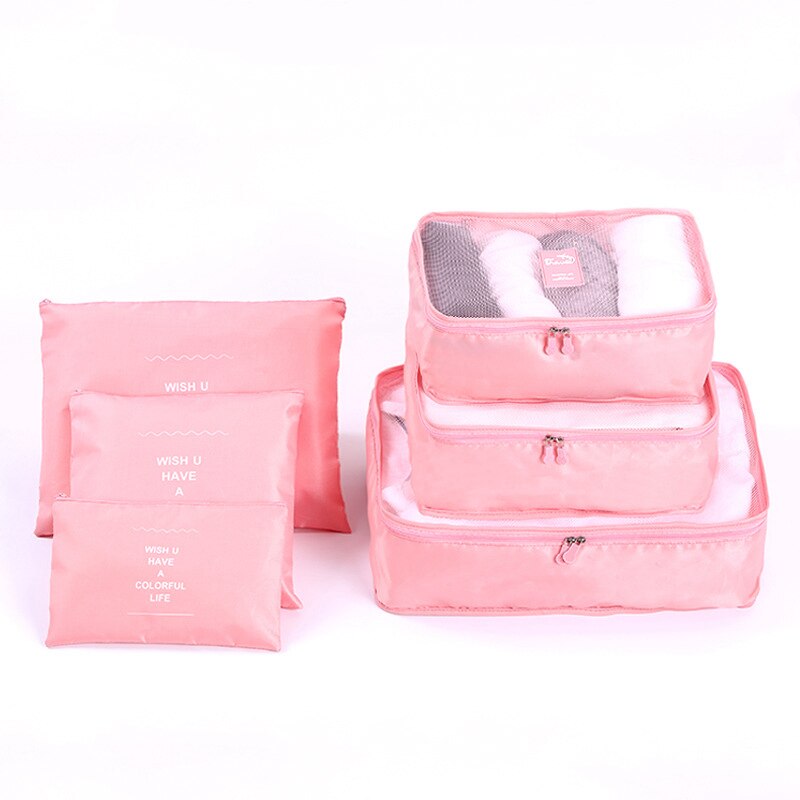 6Pcs Set Unicorn Storage Bag Clothes Shoe Make Up Flamingo Organizer Bag Pouch Suitcase Home Closet Bags Travel Accessories