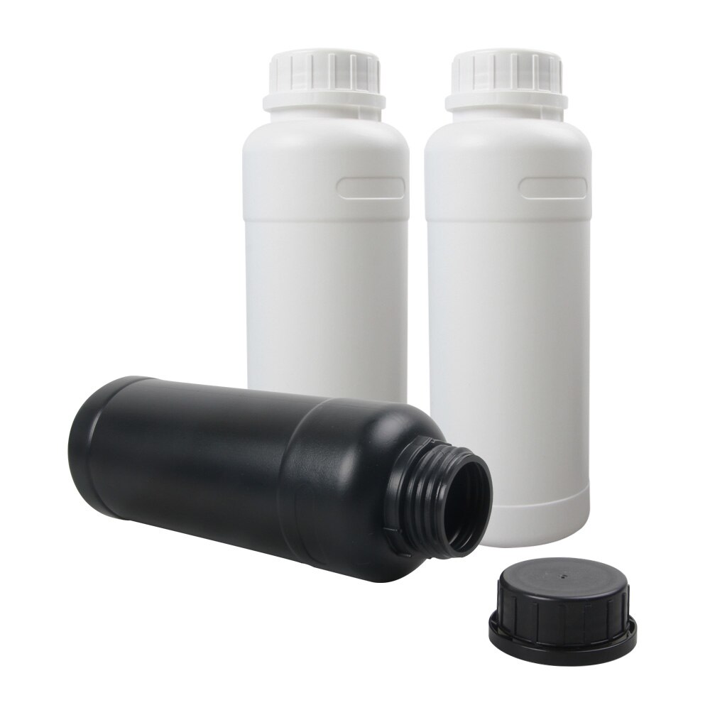 3x 500ml Darkroom Chemical Potion Storage Plastic Bottles Film Negative Develop: 1Black and 2White