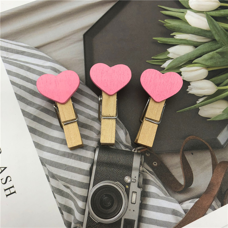 Mini pinzas de madera Natural para decoración de ropa, Clips para manualidades, pinza de madera portátil, 50 piezas: 3