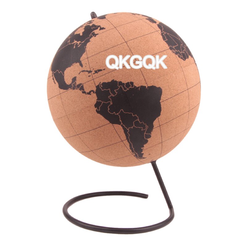 Tellurion-Globo de madera de corcho de tamaño pequeño para decoración de oficina y hogar, mapa del mundo, entrenamiento inflable, mapa de geografía,