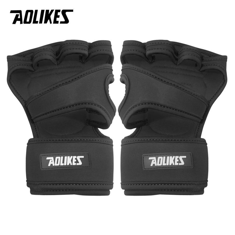 Aolikes Men Women Weightlifting Gloves Gym Half Finger Sports